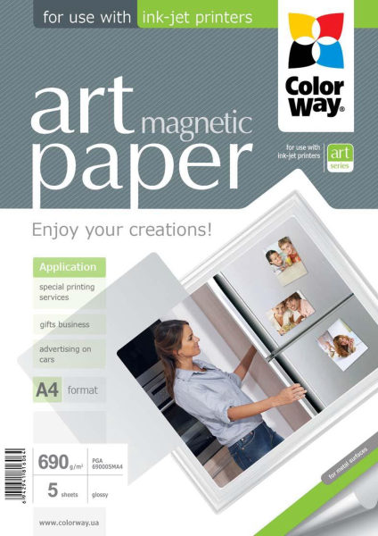 ColorWay ART Lesklý magnetický A4 690g/m2 5ks PGA690005MA4